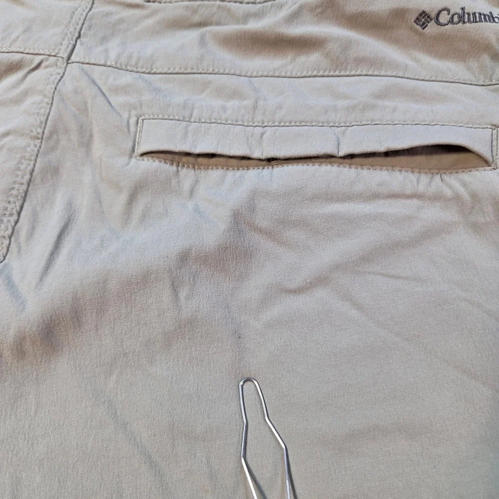 Columbia Hiking Shorts Women 31 Tan Drawstring Capri‎ Cargo Gorpcore Outdoor